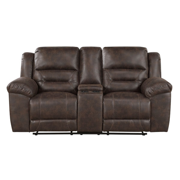 Hazen Double Reclining Love Seat with Center Console