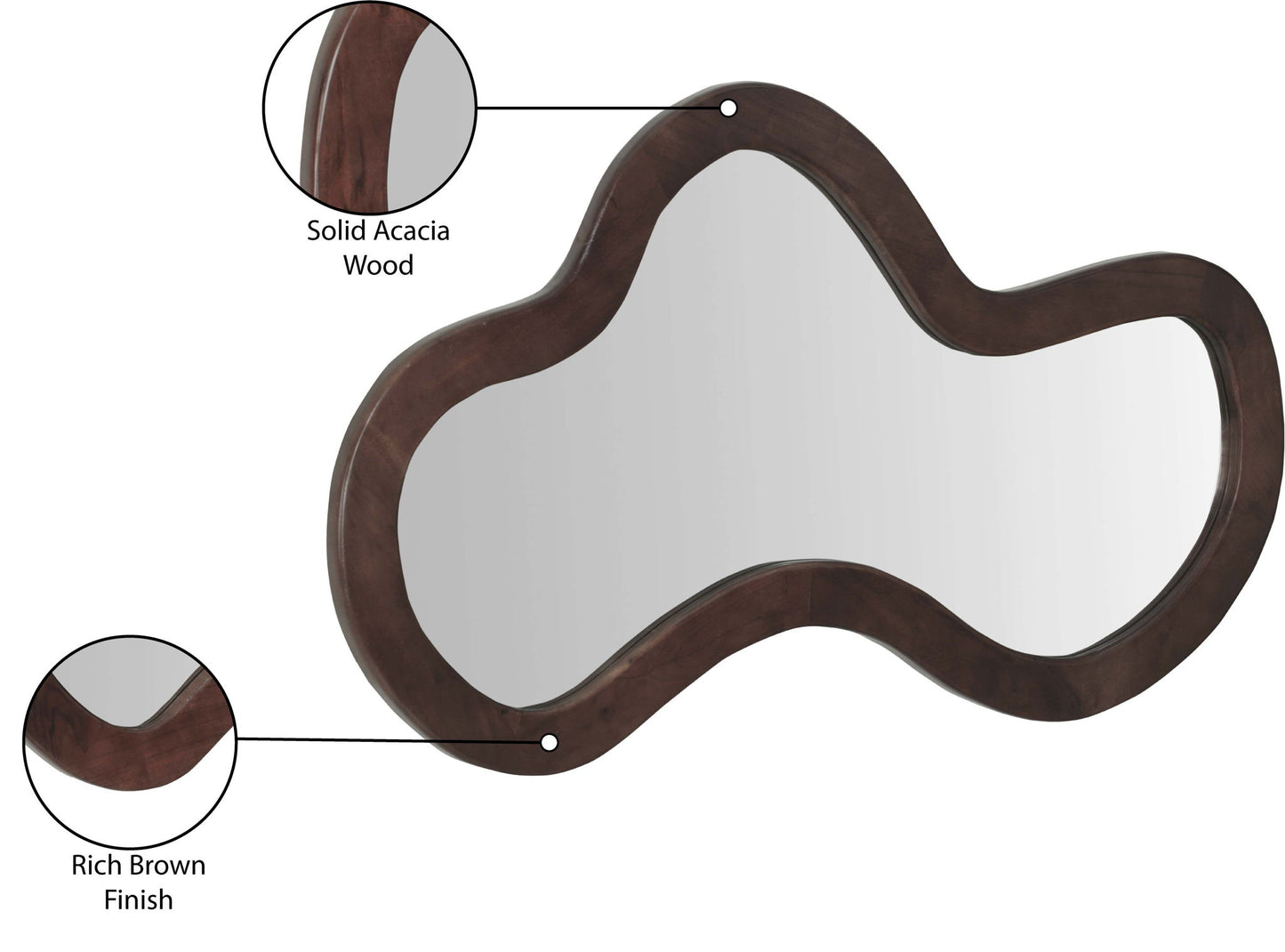 Oblique - Mirror - Wood