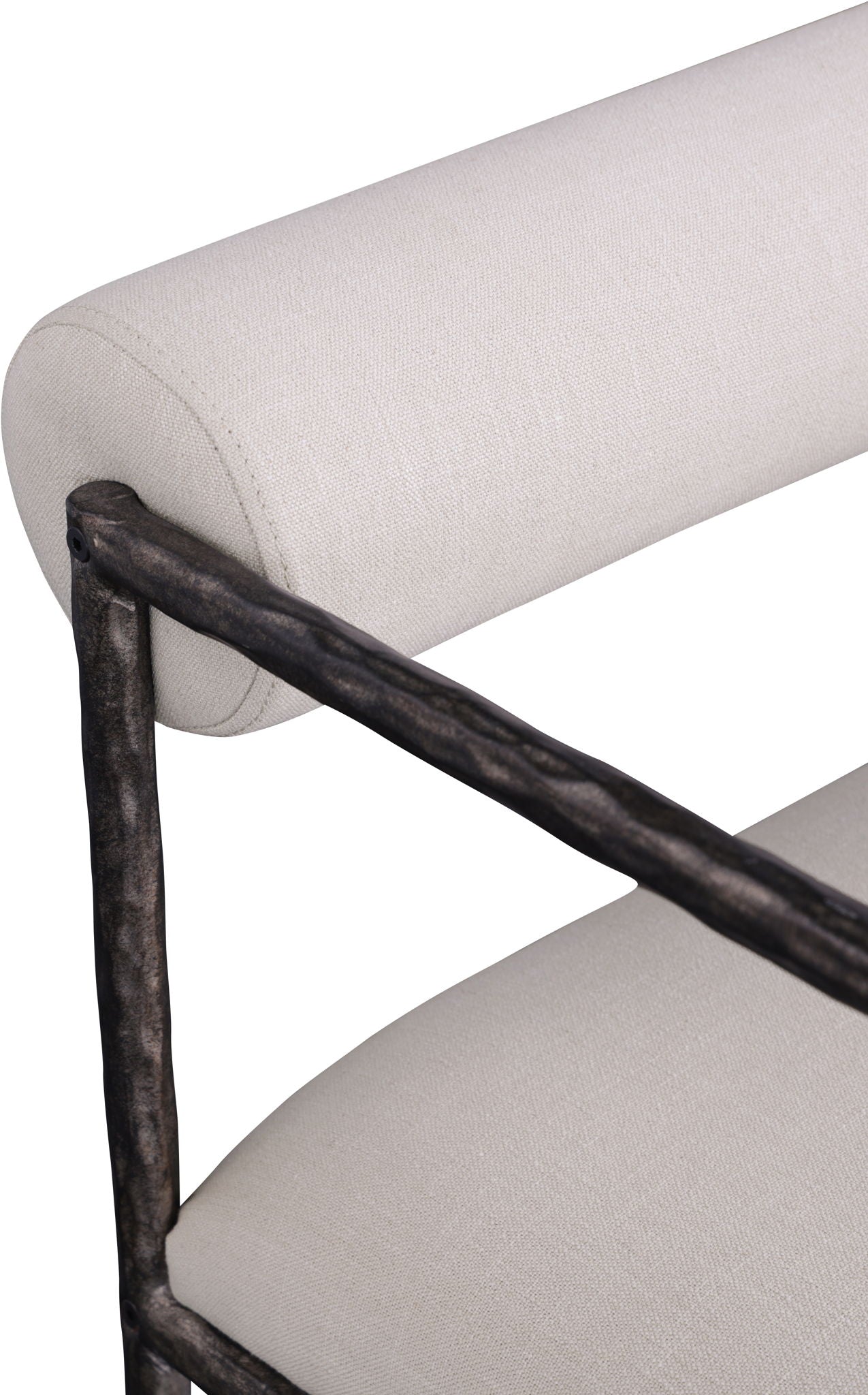 Axis - Linen Textured Beige Fabric Upholstered Dining Chair (Set of 2)
