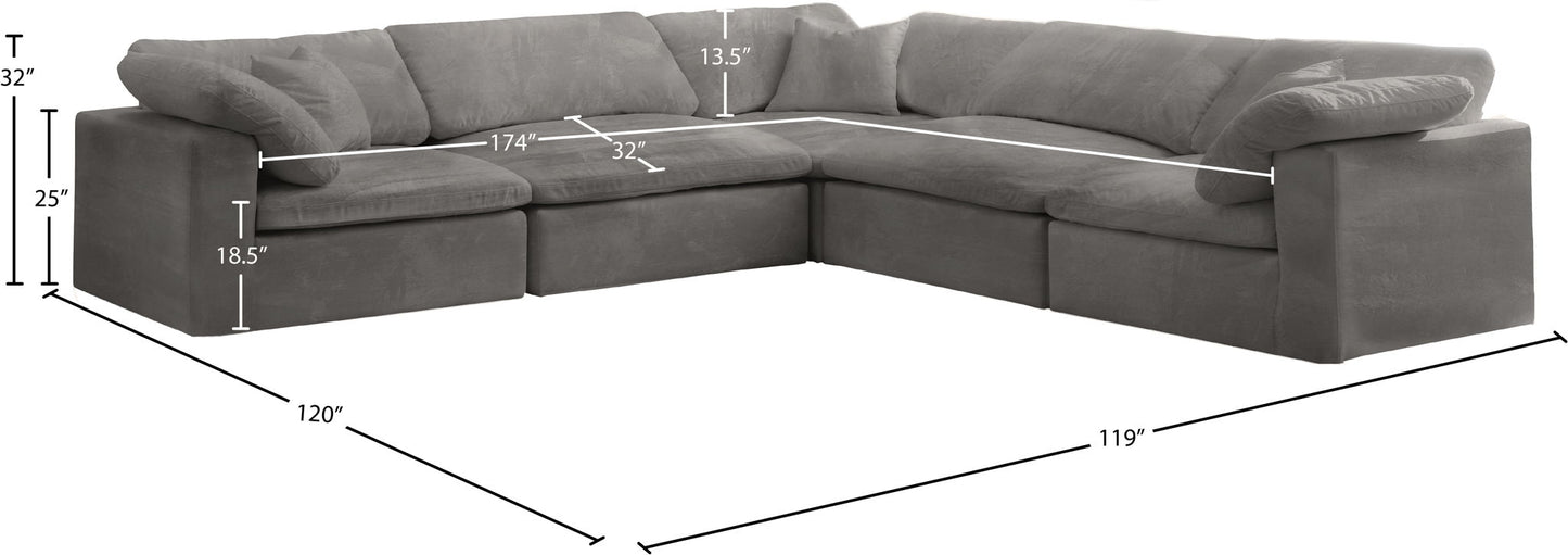 Cozy - 5 Piece Modular Corner Sectional
