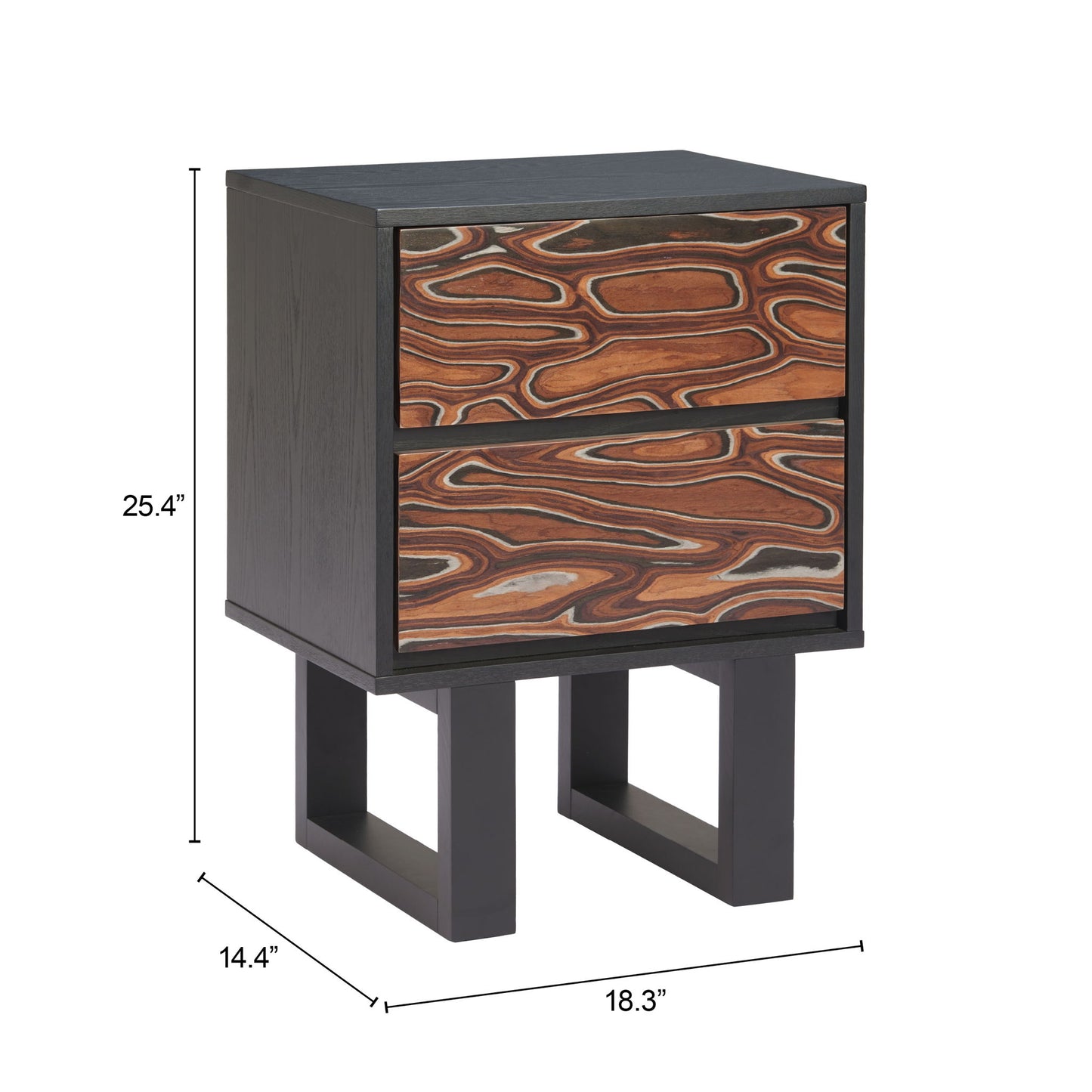 Aremi - Nightstand - Brown / Black