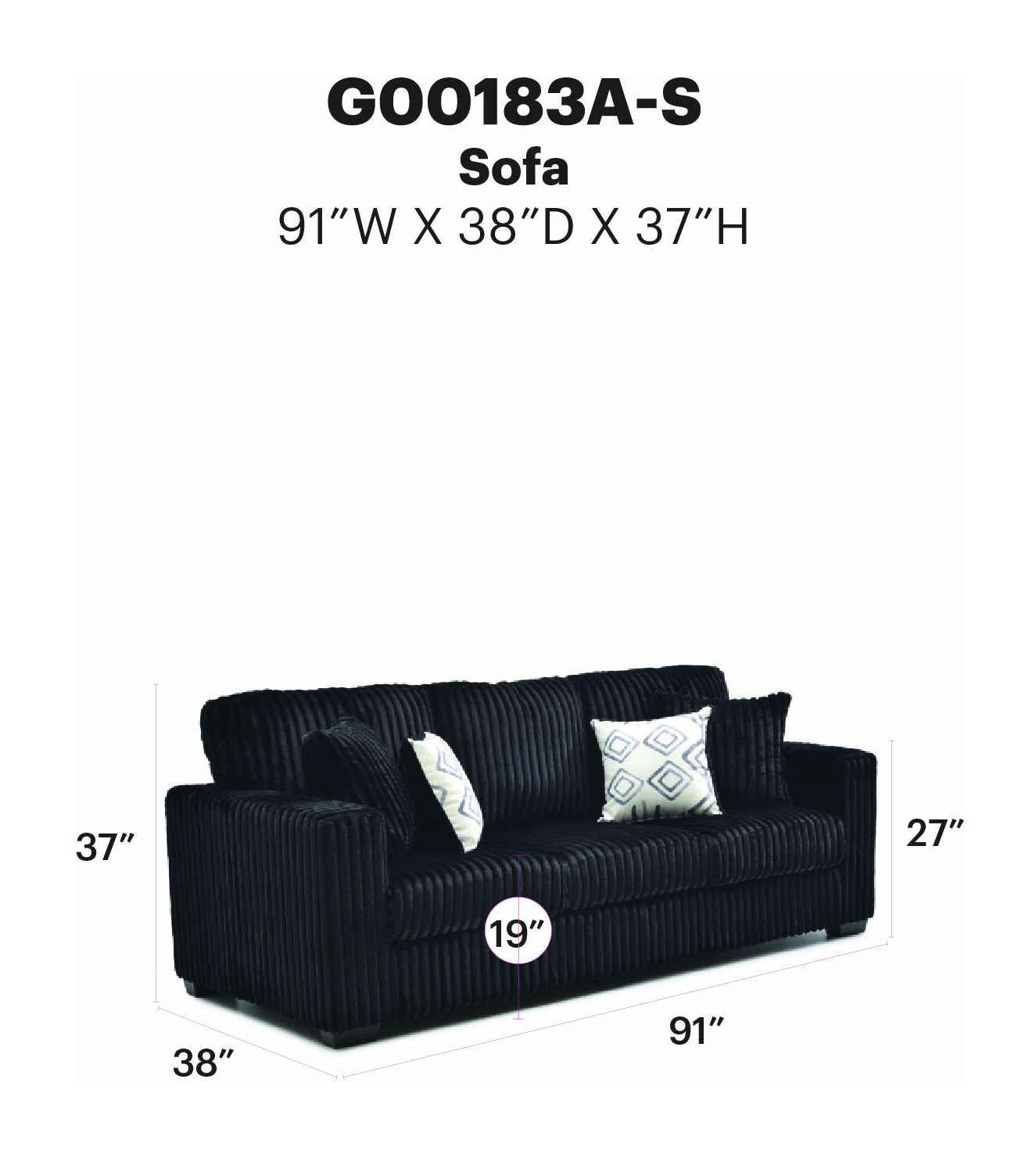Glory Furniture - Teddy - Sofa