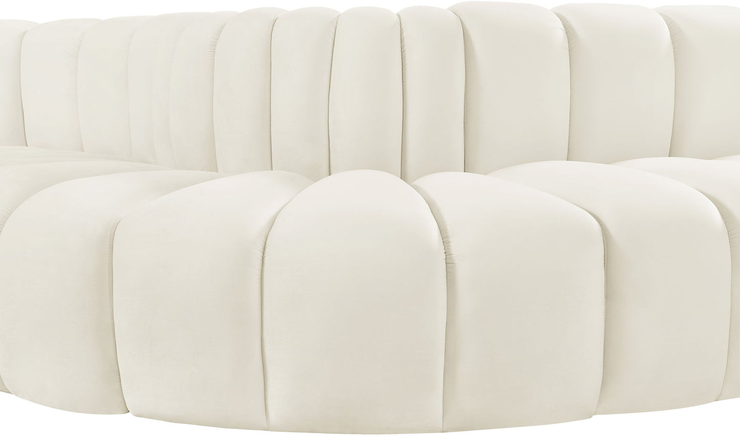 Arc - Velvet 6 Piece Curved Modular Sofa