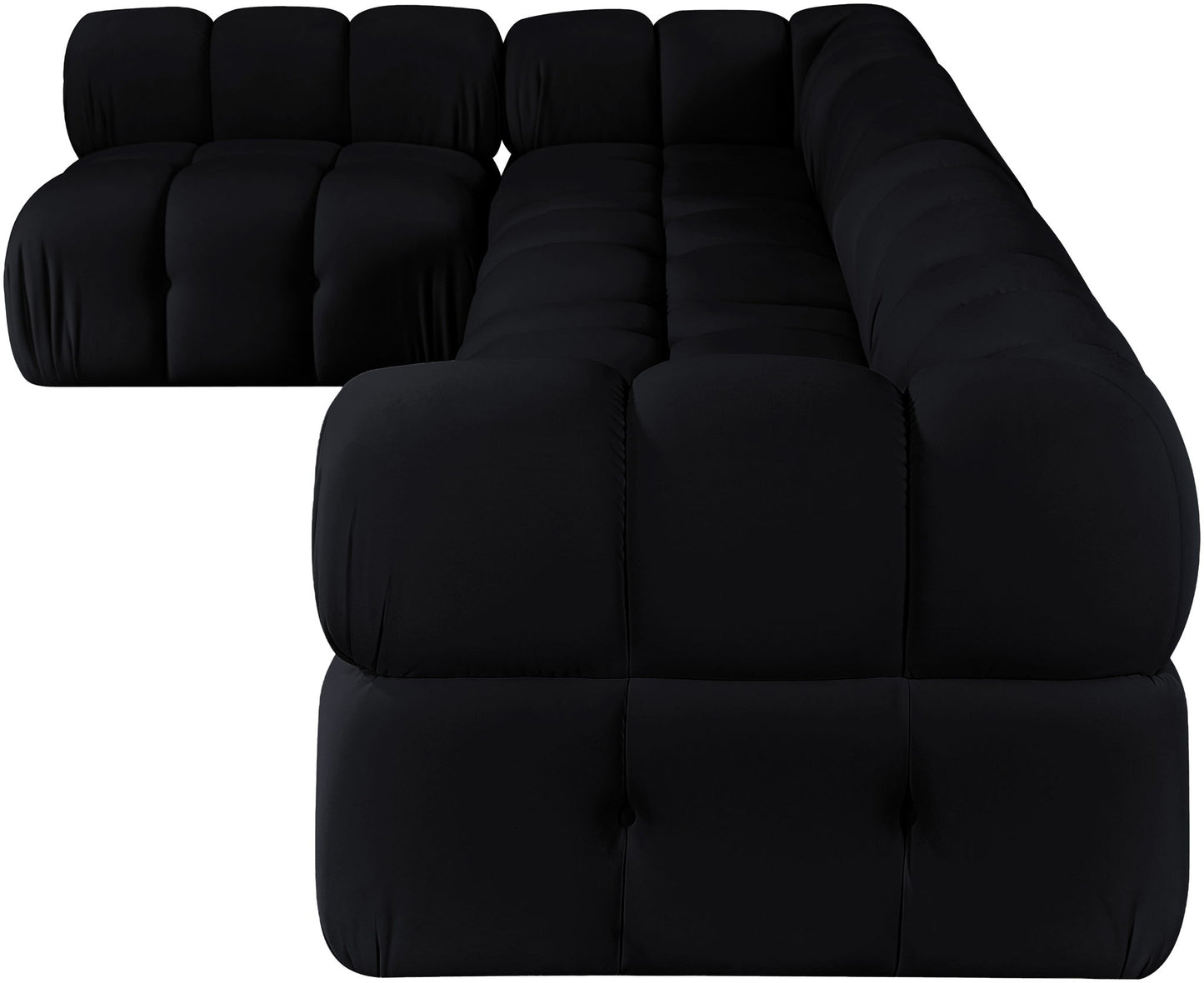 Orin - Velvet 5 Piece Modular Sectional