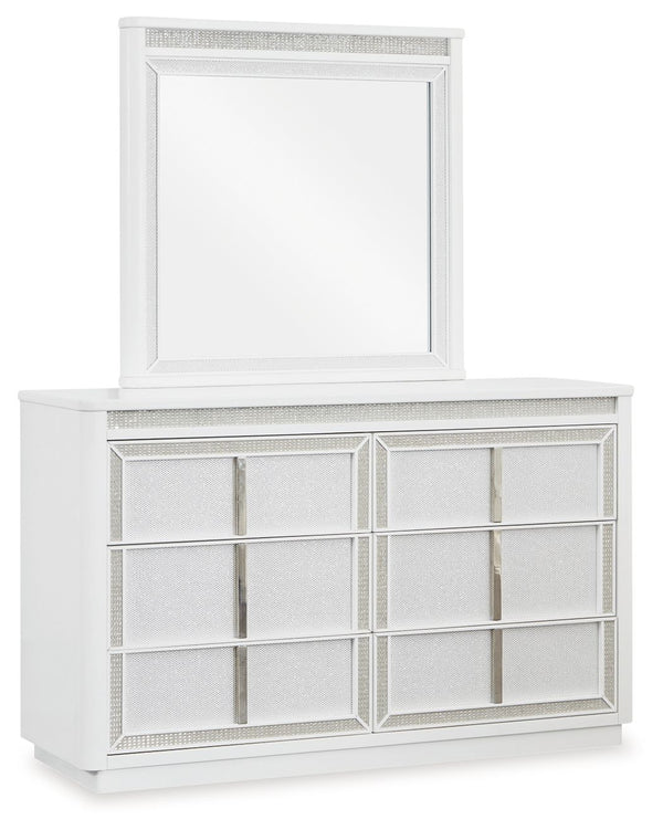 Chalanna - Dresser And Mirror - White