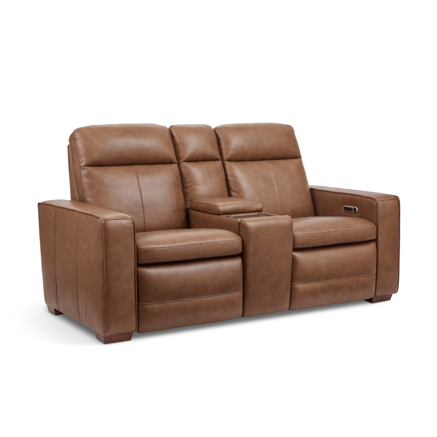 Dutch - Power Reclining Loveseat With Console, Power Headrest & Lumbar