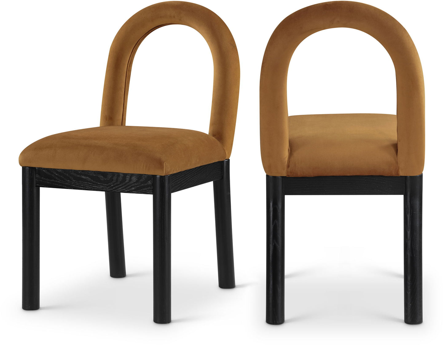 Conrad - Velvet Dining Chair With Black Legs