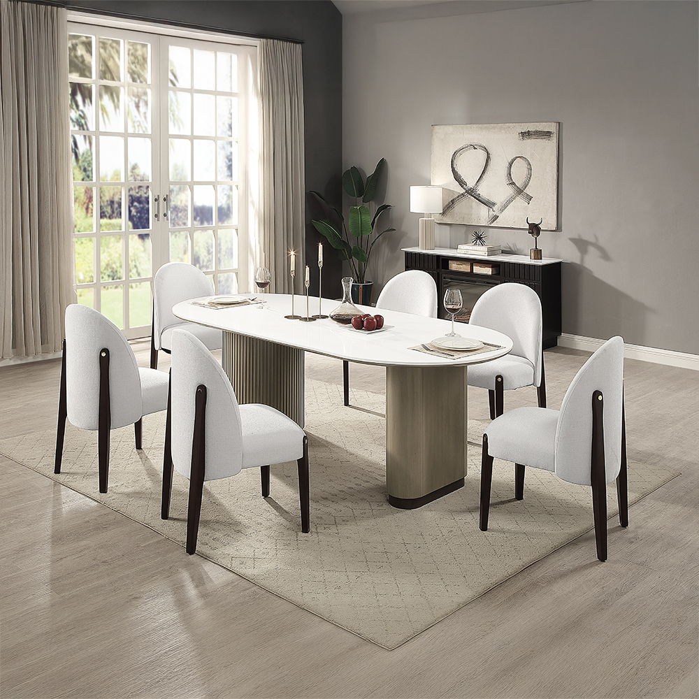 Clayten - Dining Table - Engineered Top & Light Oak