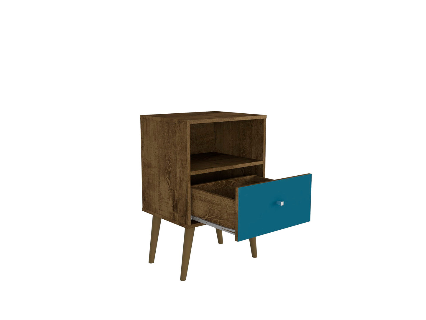 Manhattan Liberty - Nightstand Wtth Rustic Brown Frame