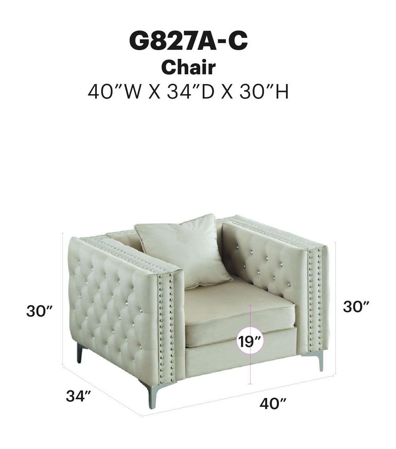 Glory Furniture - Paige - Chair