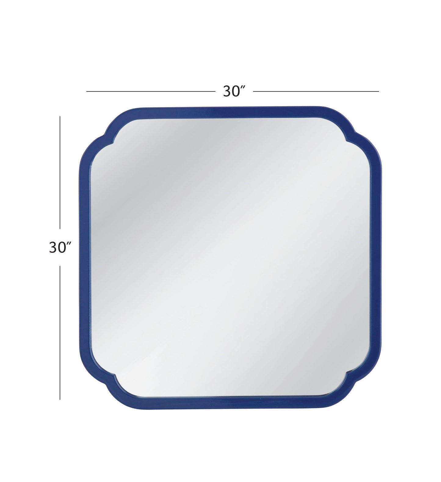 Daphne - Square Wall Mirror - Blue
