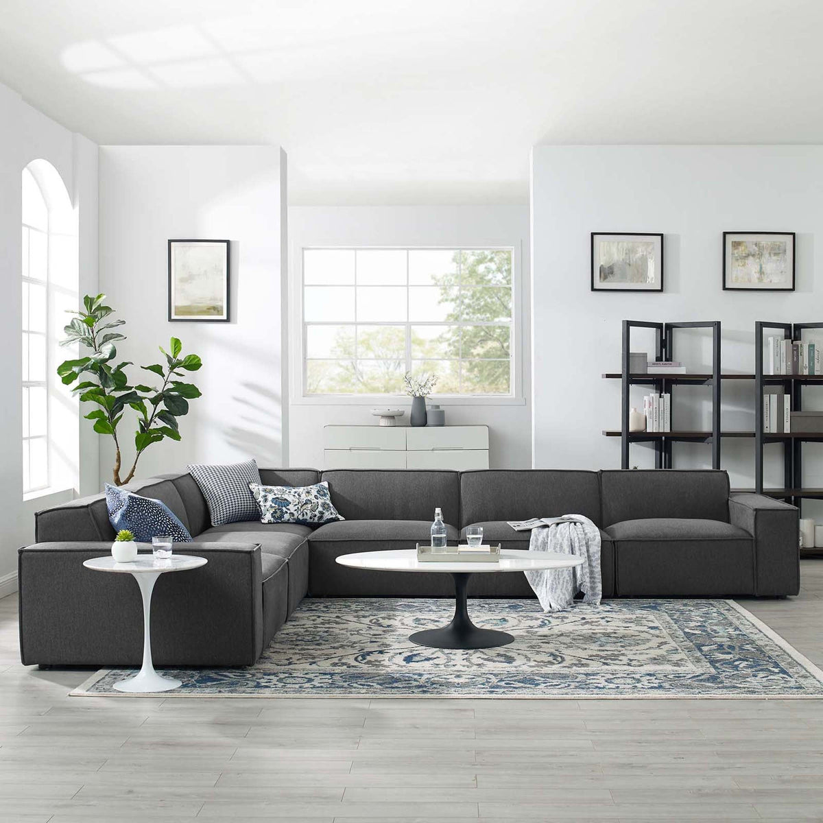 Restore 6-Piece Sectional Sofa - Charcoal