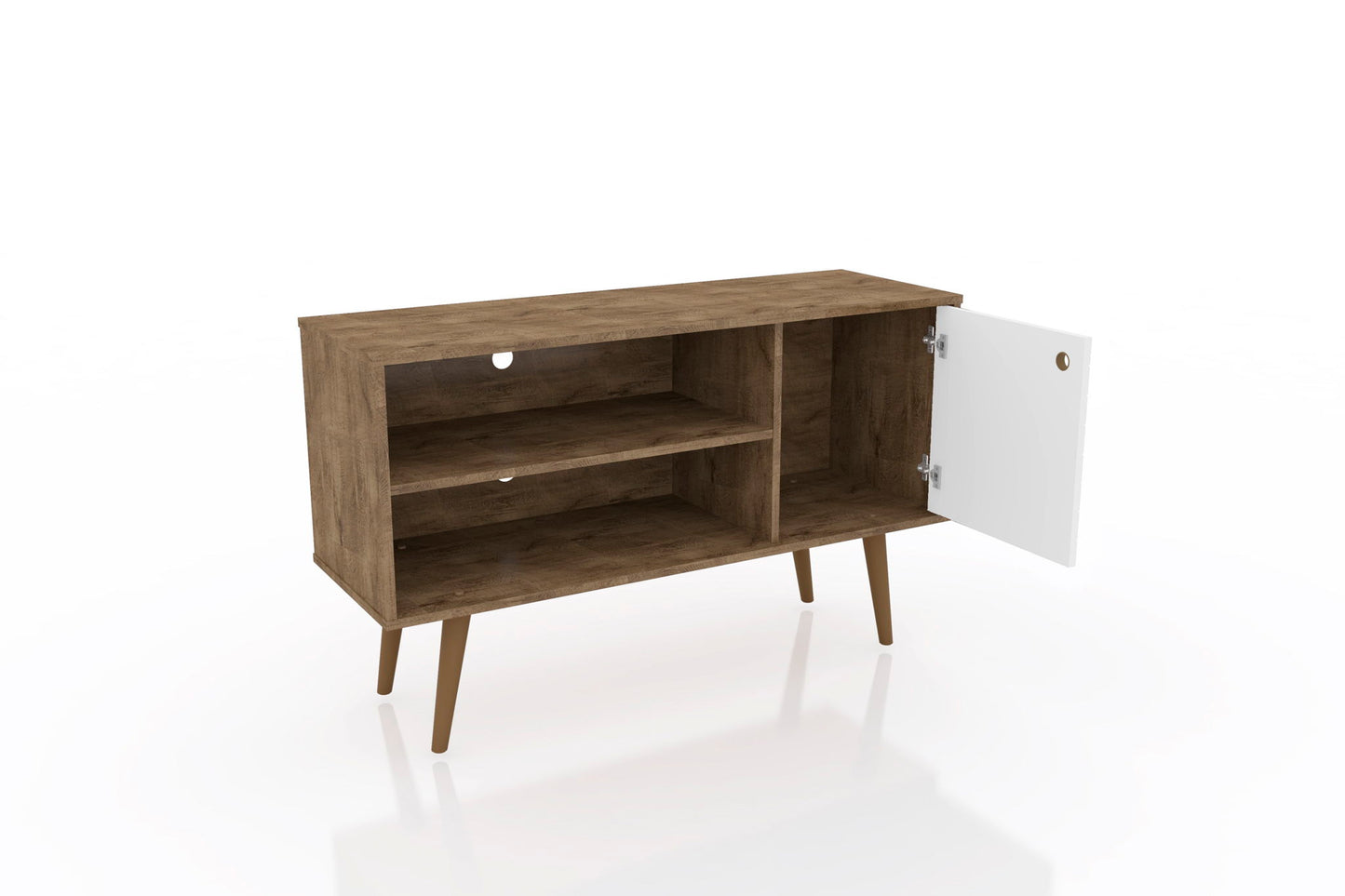 Manhattan Liberty - TV Stand With Rustic Brown Frame