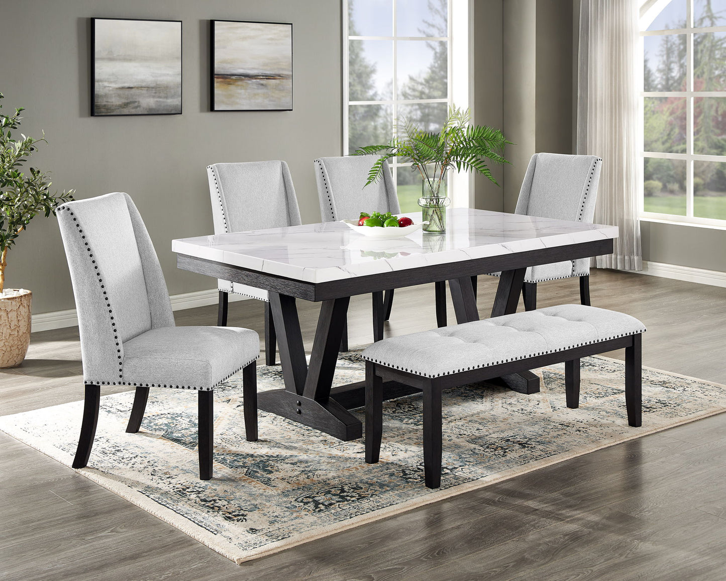 Varley - Dining Room Set With Wing Chairs