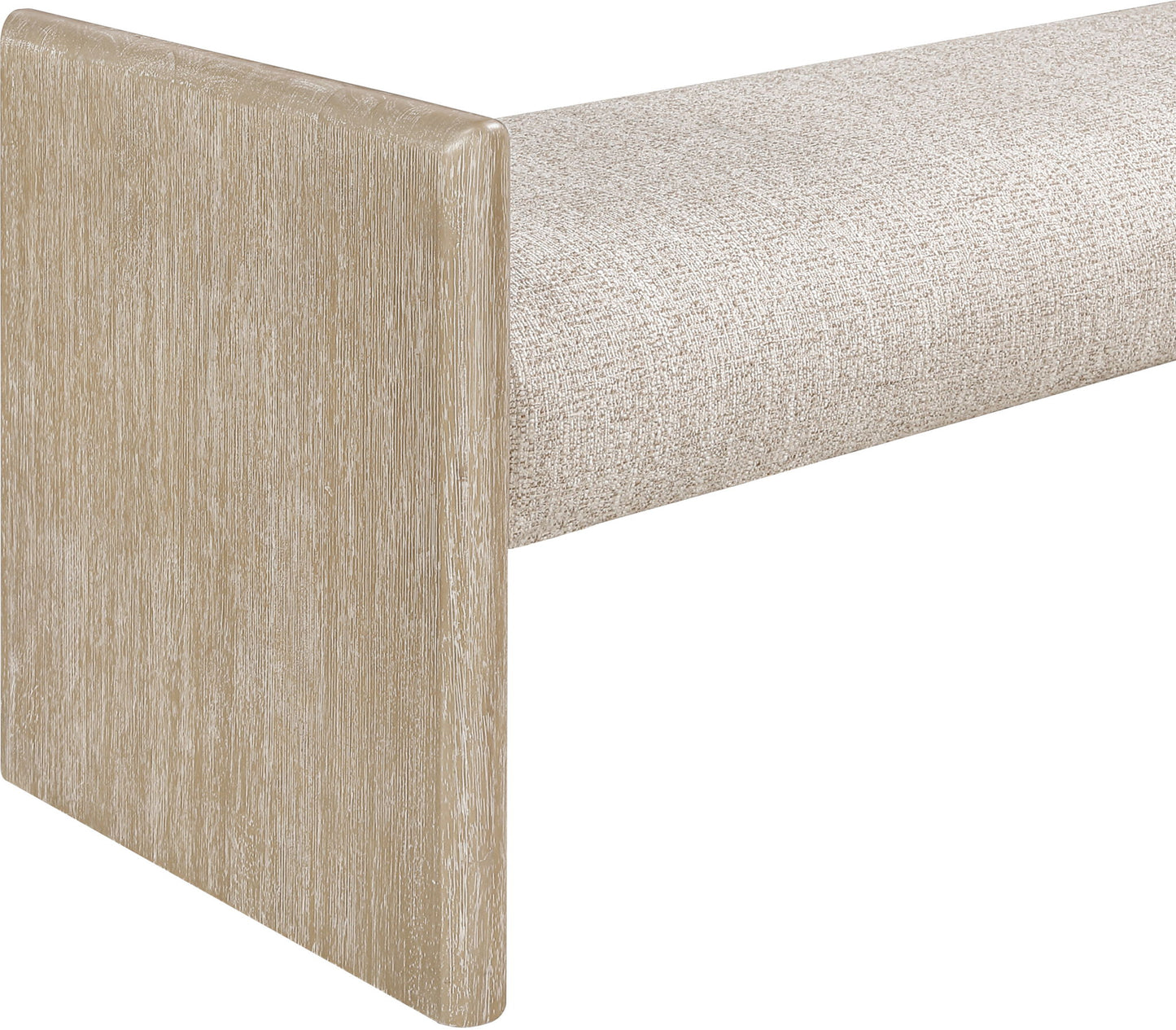Hickory - Fabric Upholstered Bench - Natural Frame