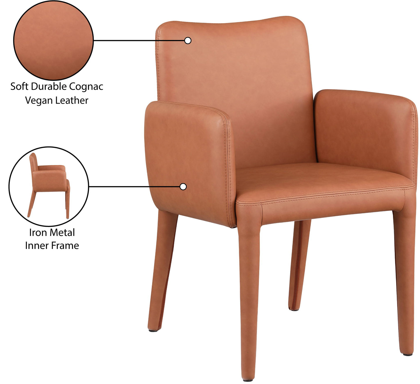 Pelle - Accent / Dining Chair - Cognac