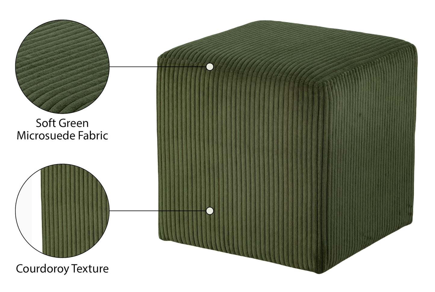 Roy - Microsuede Ottoman / Stool
