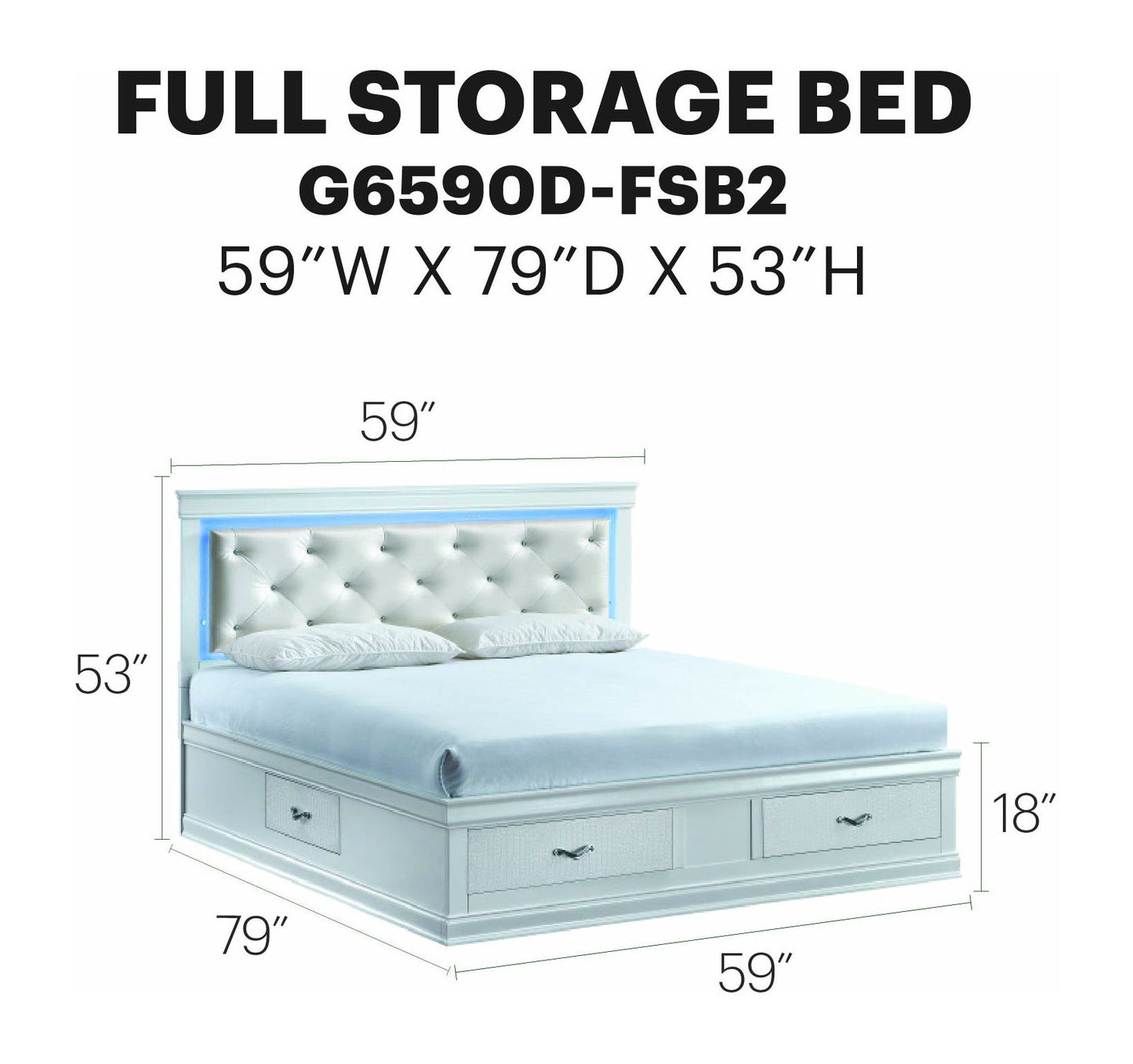 Glory Furniture - Lorana - Storage Bed