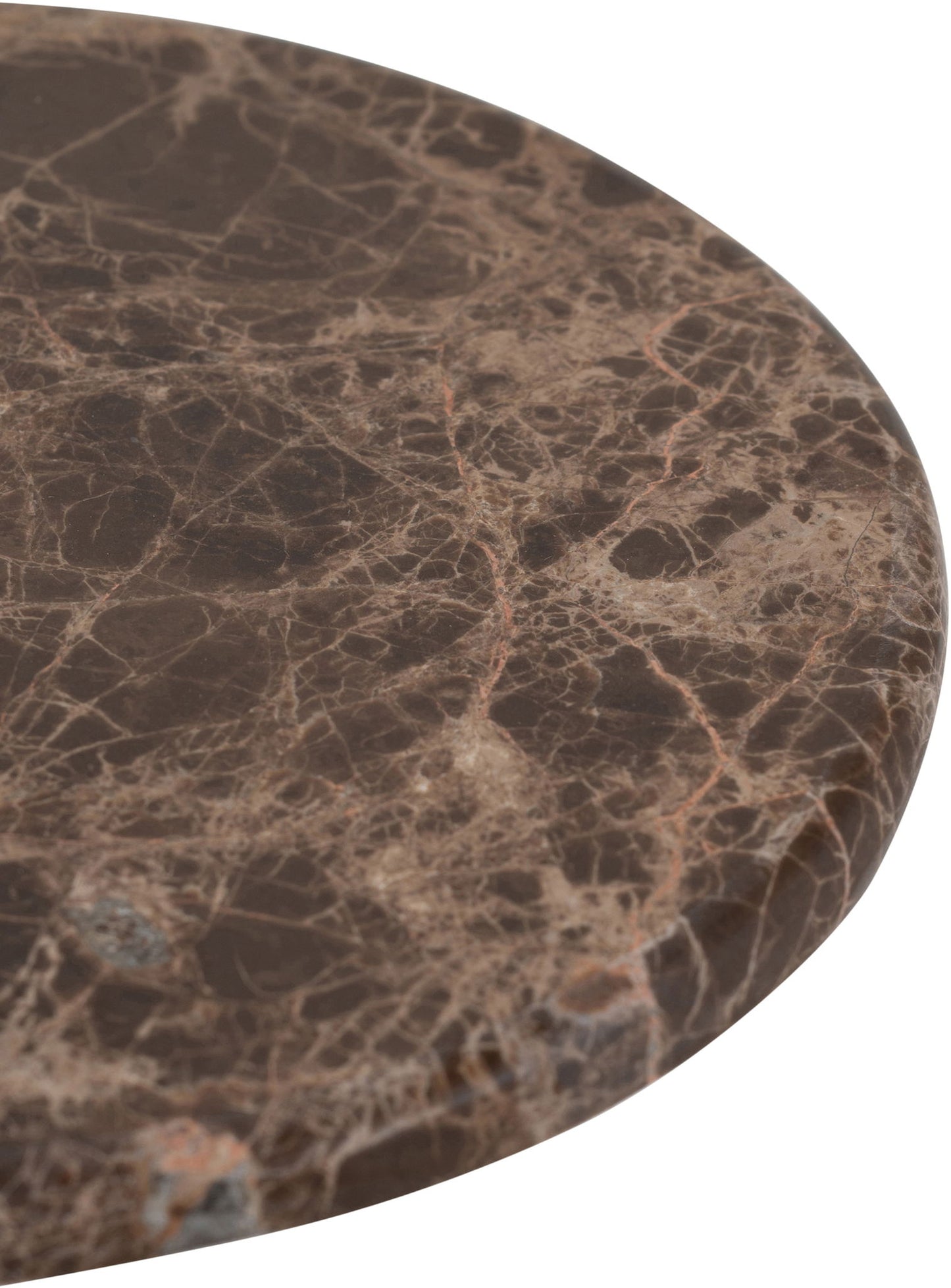 Helix - Genuine Marble Top And Aluminum Base End / Side Table - Brown / Bronze