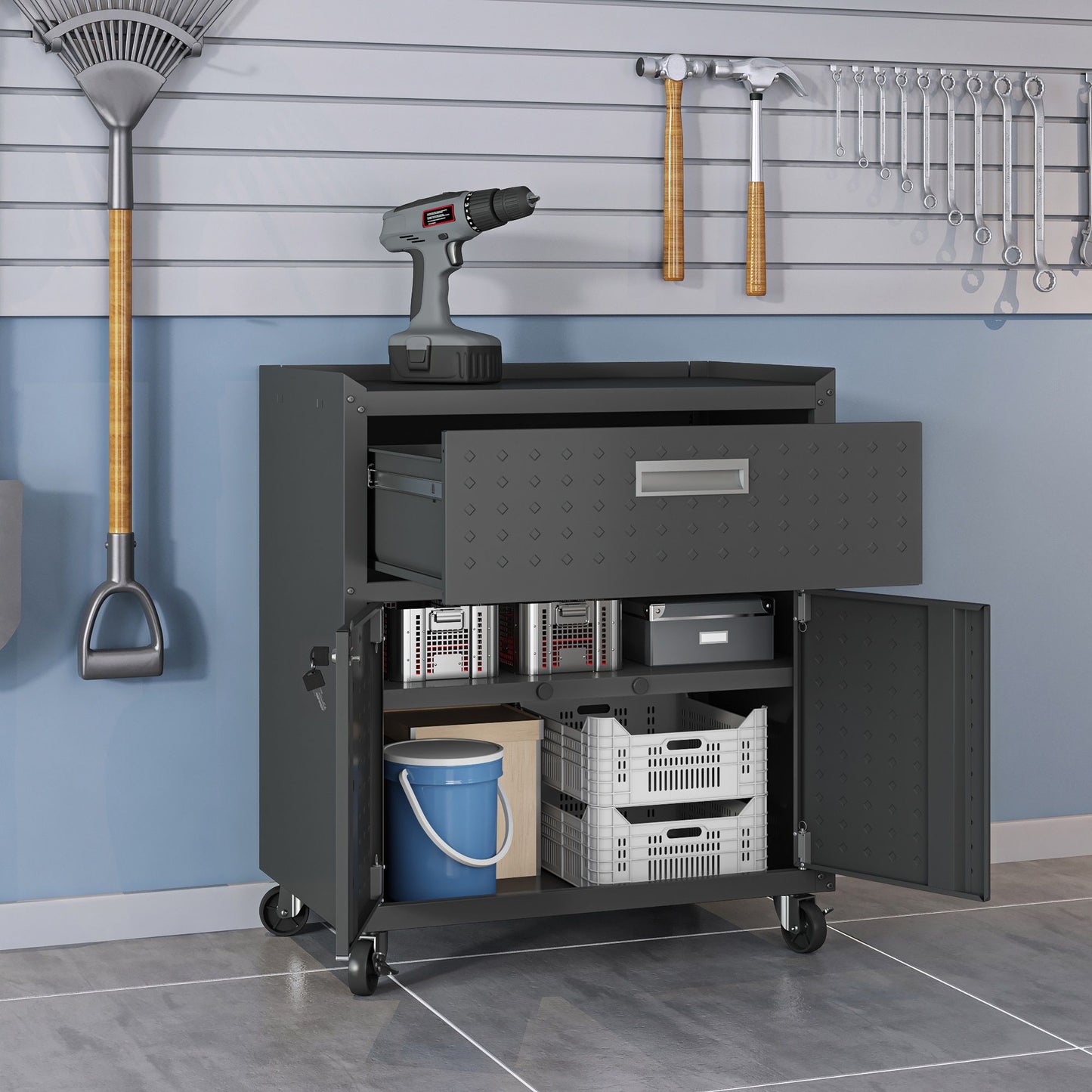 Manhattan Fortress - Rolling Garage Cabinet