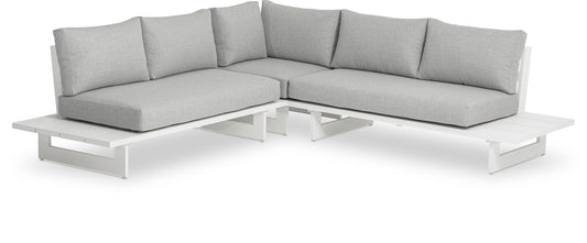Maldives - Water Resistant Outdoor Patio Sectional With White Frame