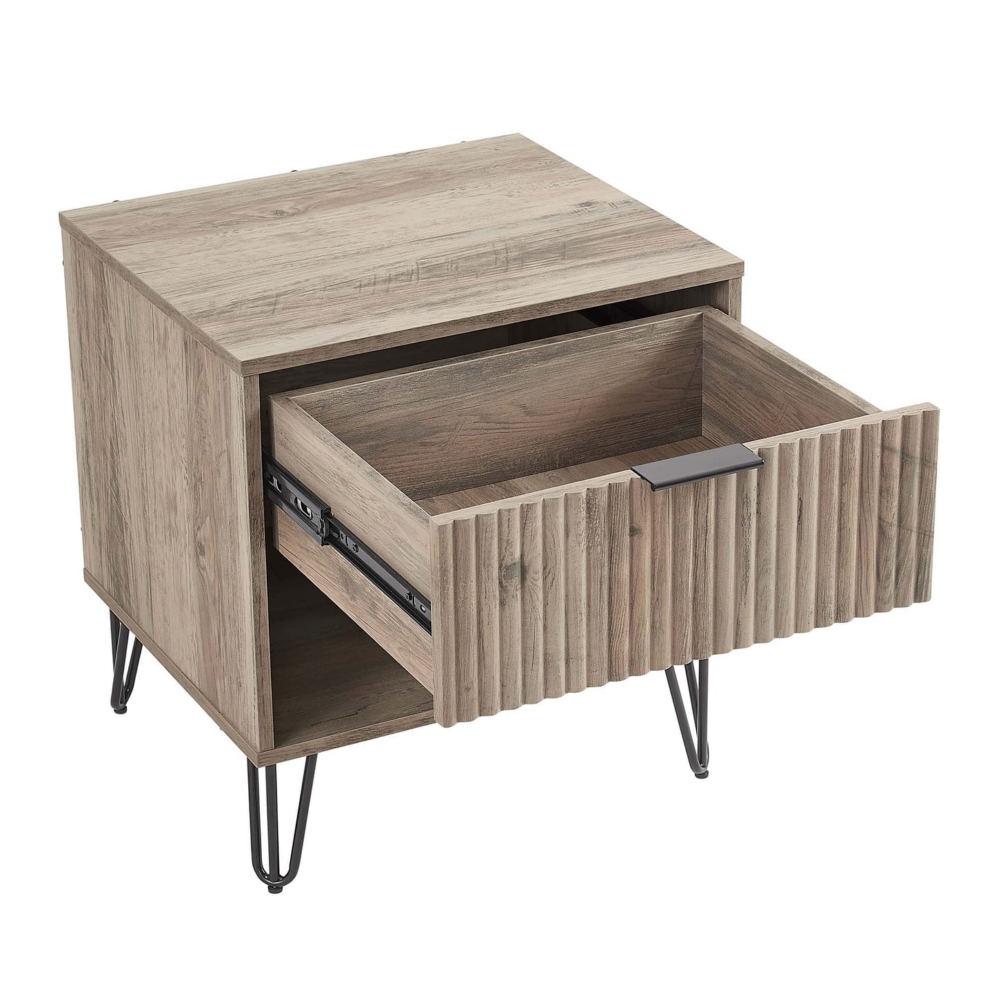Manhattan Dumbo - Nightstand With Rustic Gray Frame