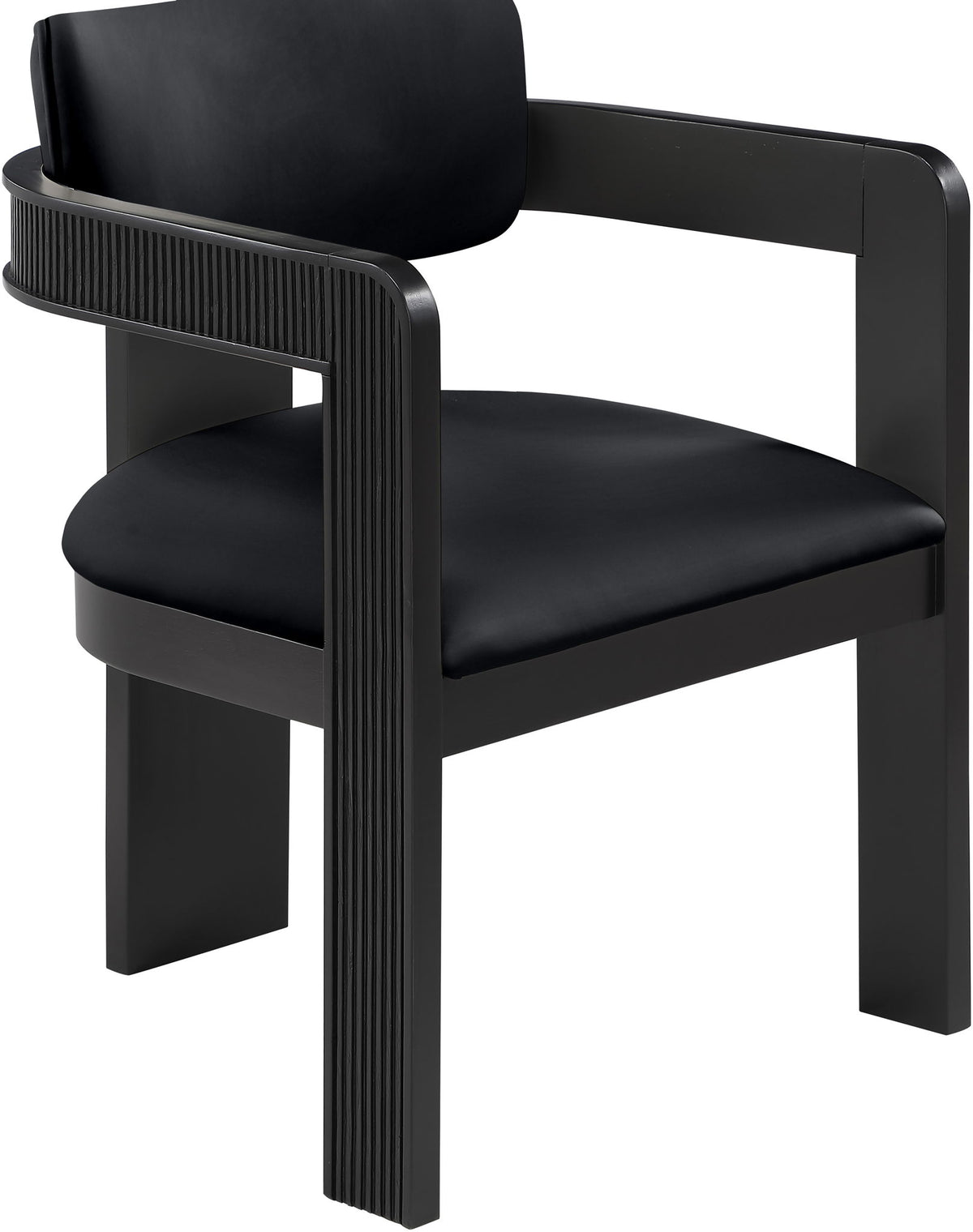 Sacha - Vegan Leather Upholstered Dining Chair With Black Base (Set of 2)