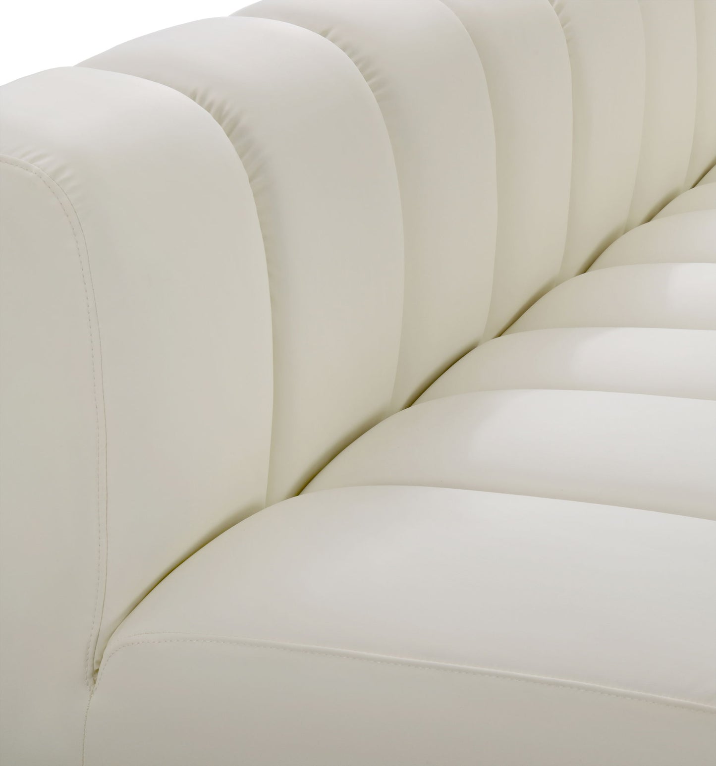 Arc - Faux Leather 3 Piece Modular L-Shaped Sofa