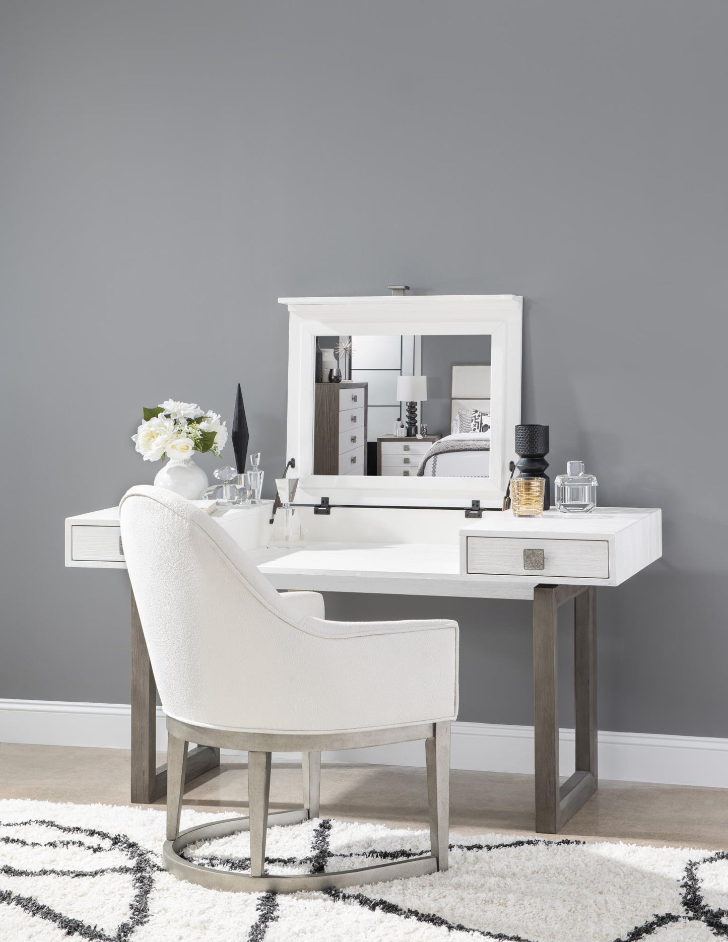 Terra Luna - Desk Vanity - White Cloud & Nightfall
