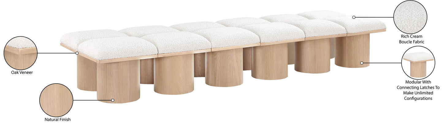 Pavilion - 12 Piece Modular Bench With Natural Base