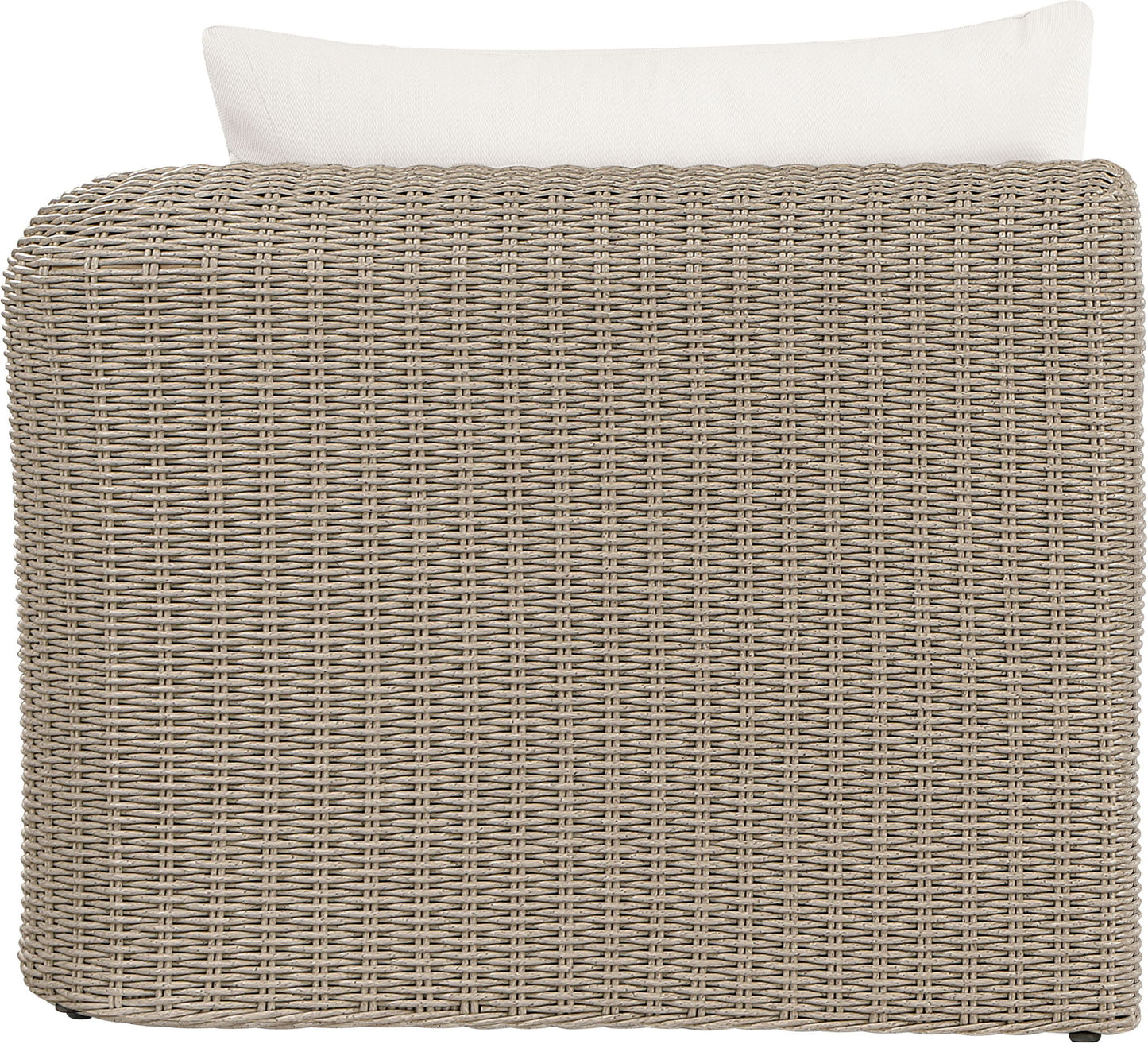 Seacrest - Olefin Water Resistant Fabric And Wicker Outdoor Patio Right Arm Chair