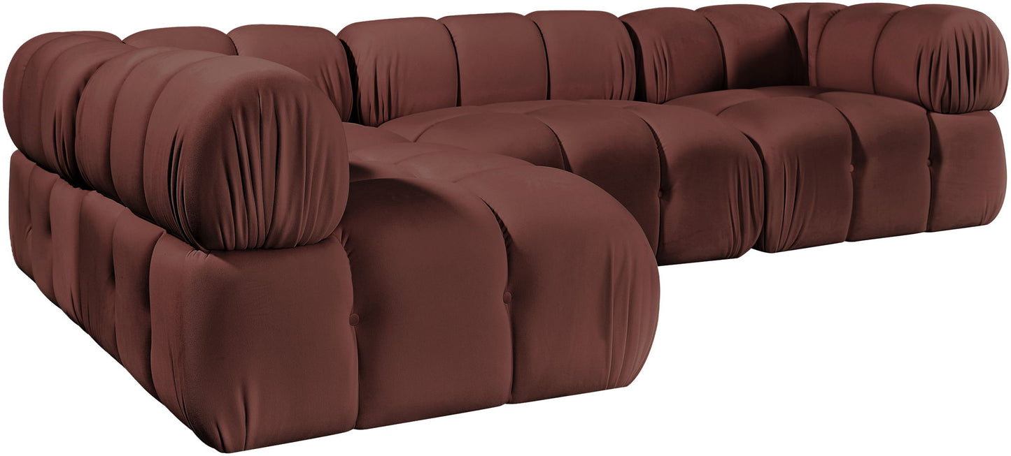 Orin - Fabric Velvet 4 Piece Modular Sectional