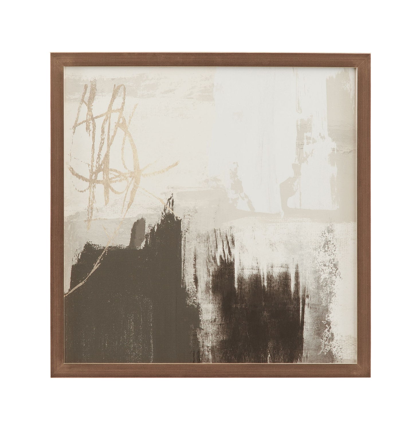 Neutral Contrast Swatch Framed Print - Beige / Dark Brown