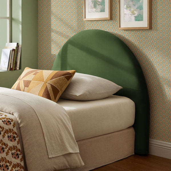 Modway Resort Performance Velvet Arched Headboard - Twin, Moss Green