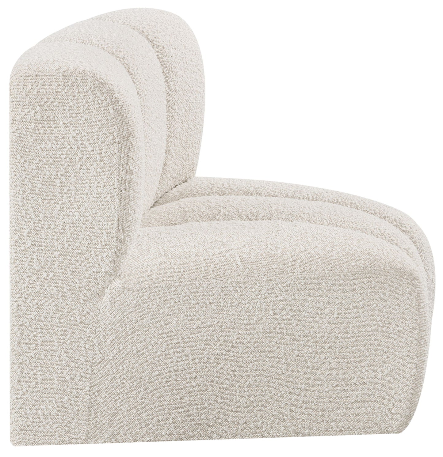 Arc - Boucle Fabric Curved Corner Chair