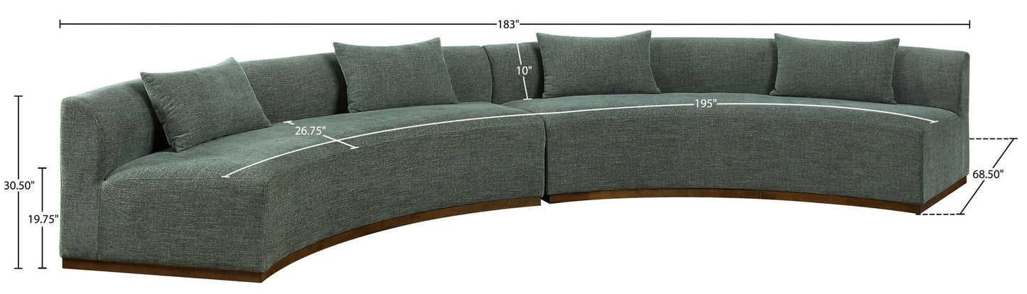 Avanti - 182.5" Chenille Fabric Upholstered 2 Piece Modular Sectional