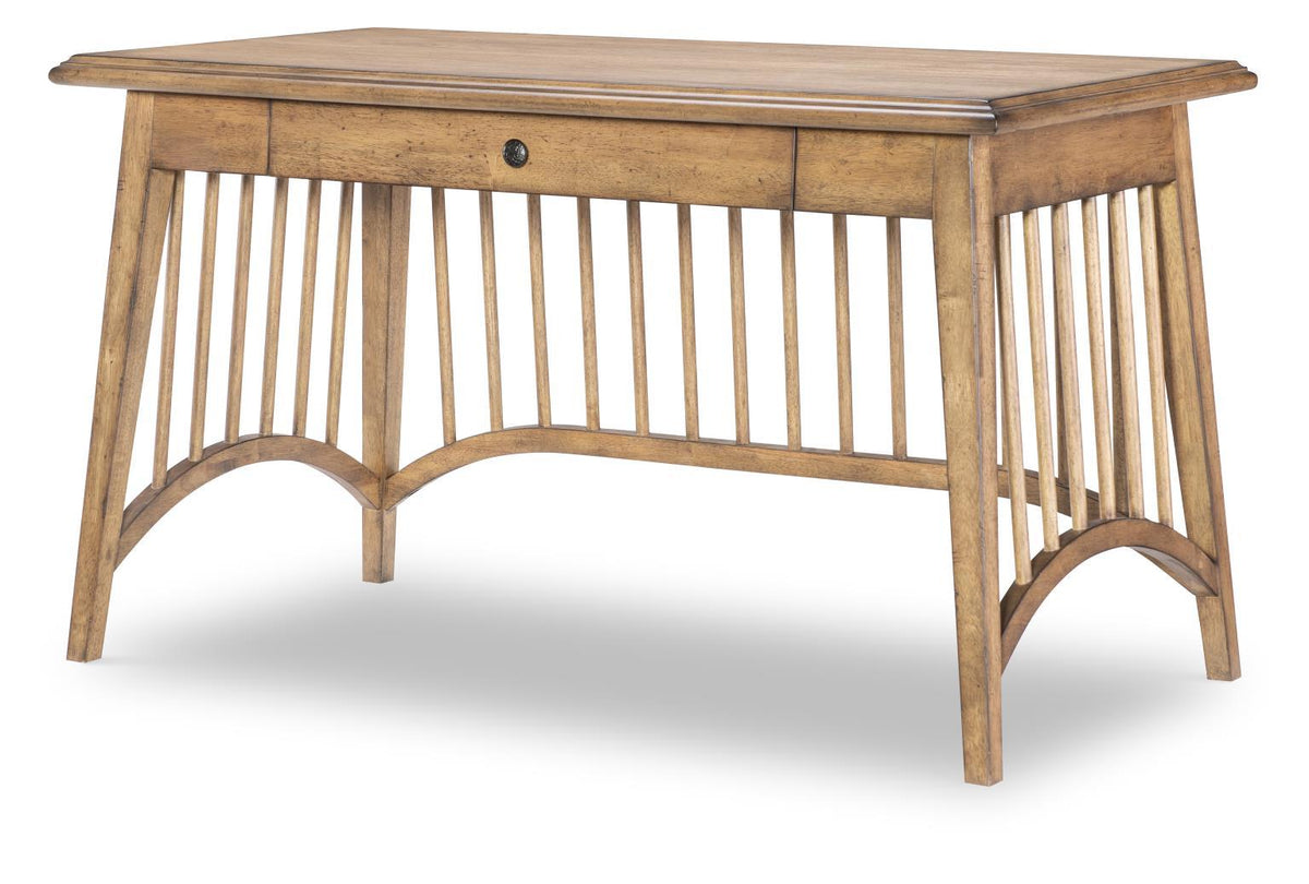 Vintage Market - Spindle Base Writing Desk - Barnwood Oak