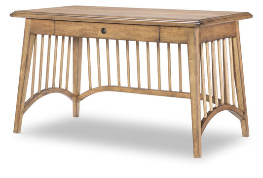 Vintage Market - Spindle Base Writing Desk - Barnwood Oak