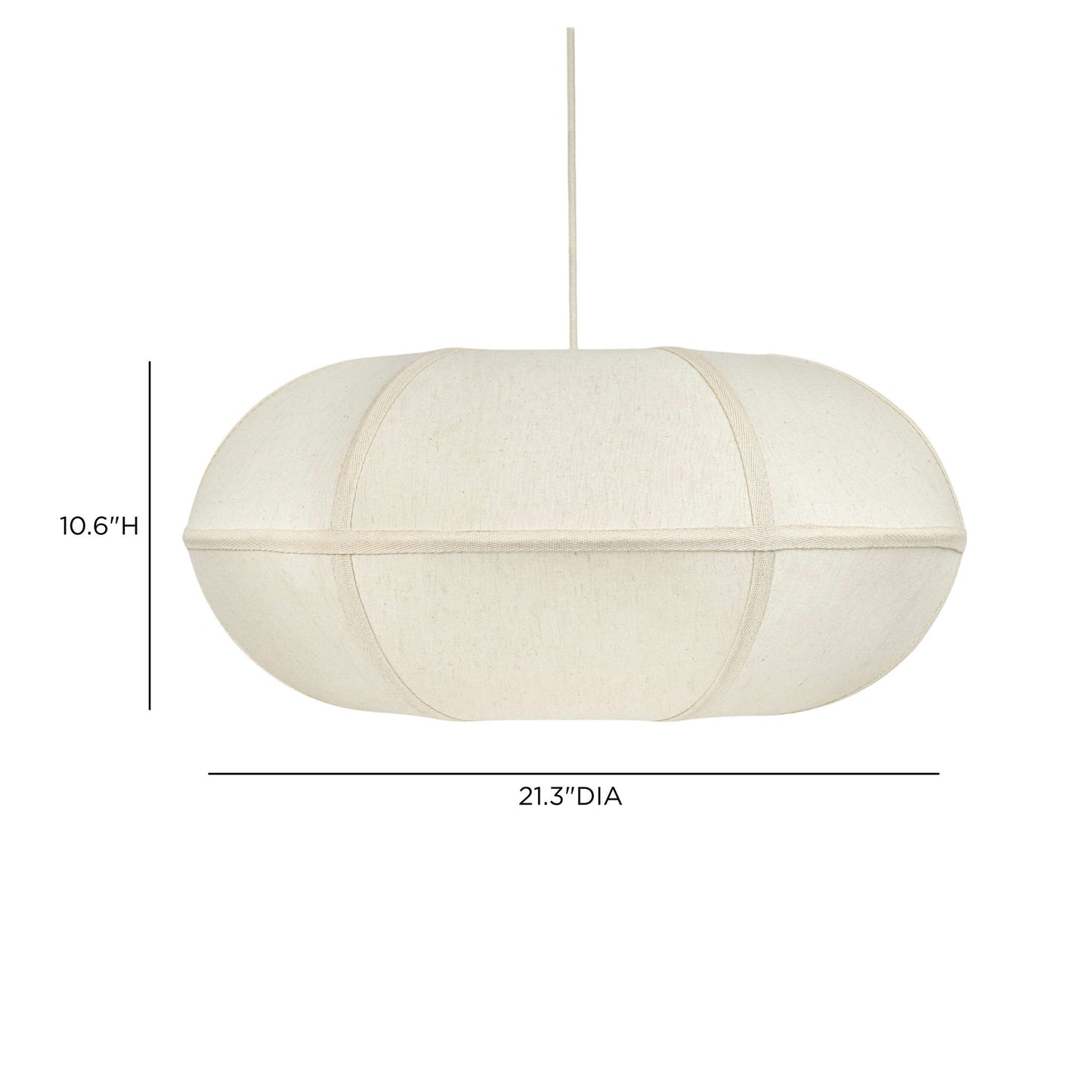 Josephine - Oblong Pendant Lamp - White