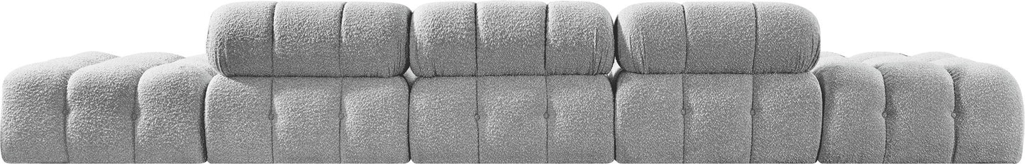Ames - 5 Piece Boucle Upholstered Modular Sofa With 2 Armless Seats