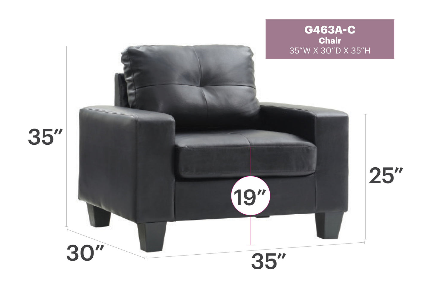 Glory Furniture - Newbury - 35" Club Chair