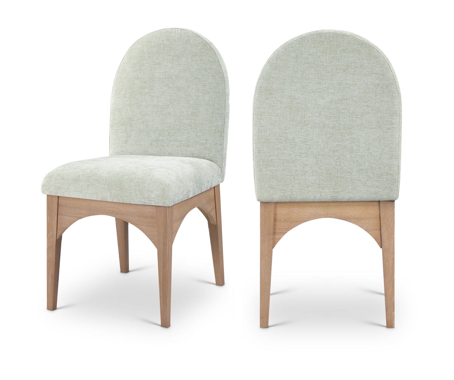 Waldorf - Chenille Dining Side Chair With Natural Legs