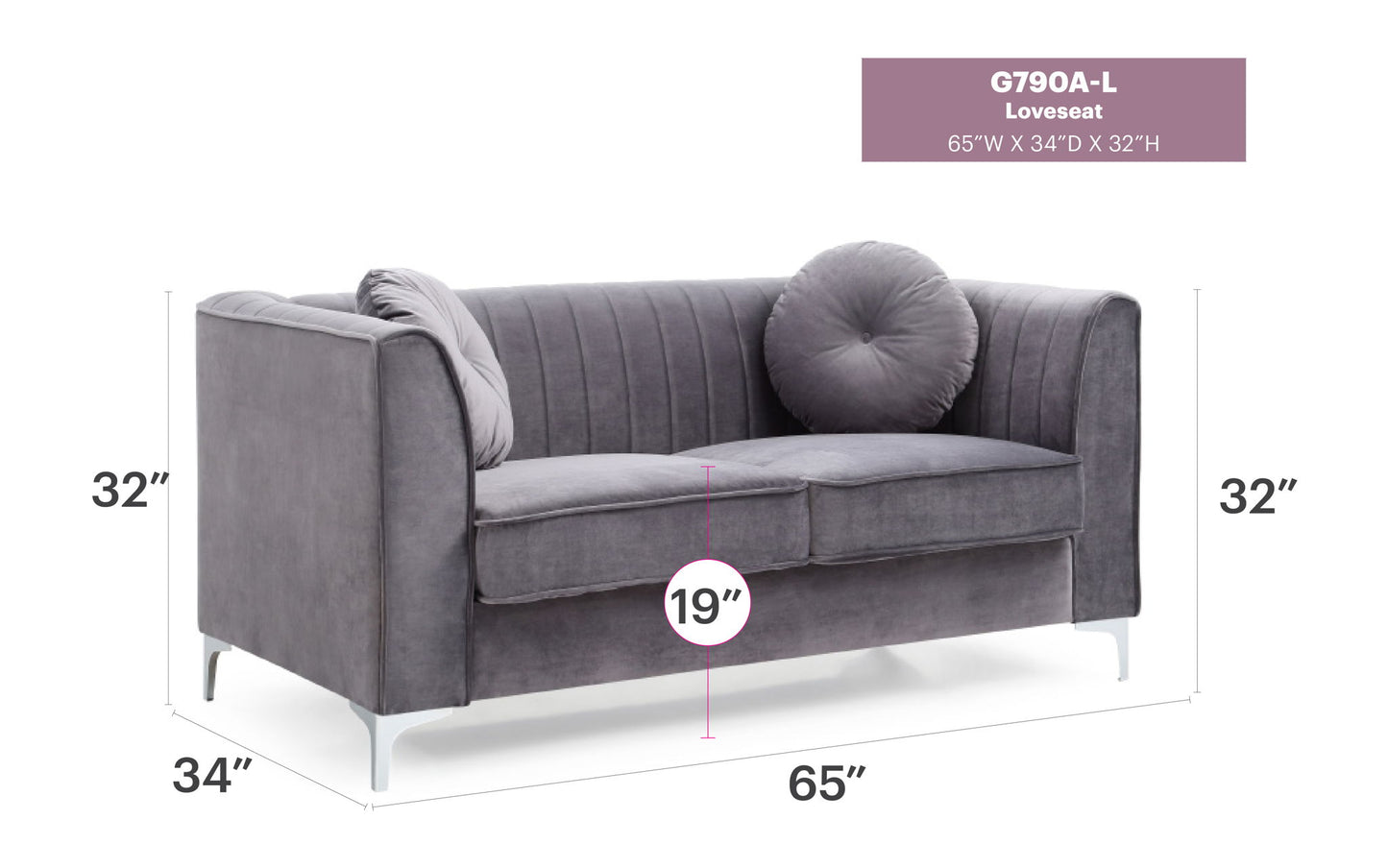 Glory Furniture - Delray - Loveseat