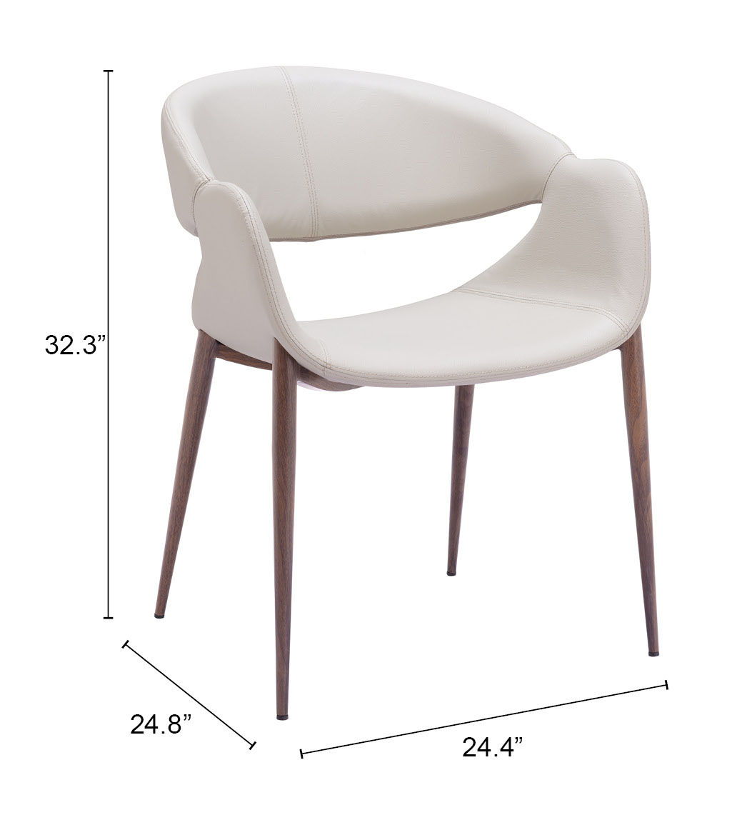 Limay - Dining Chair (Set of 2) - Beige / Walnut