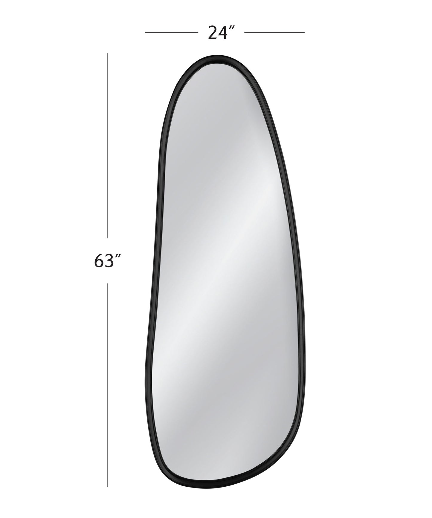 Mia - Wall Mirror - Glossy Black