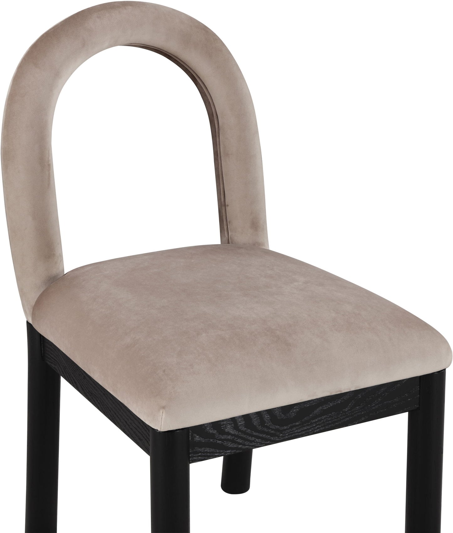 Conrad - Velvet Dining Chair With Black Legs