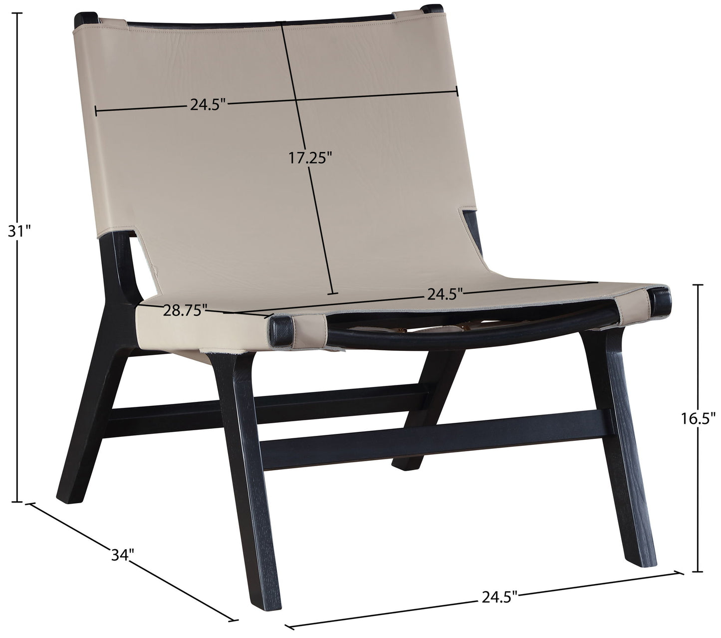 Rawlins - Accent Chair - Black Frame
