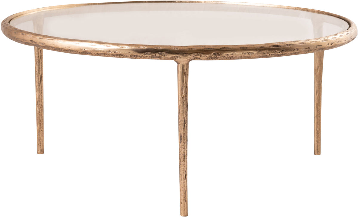 Evren - Glass Top And Aluminum Base Coffee Table