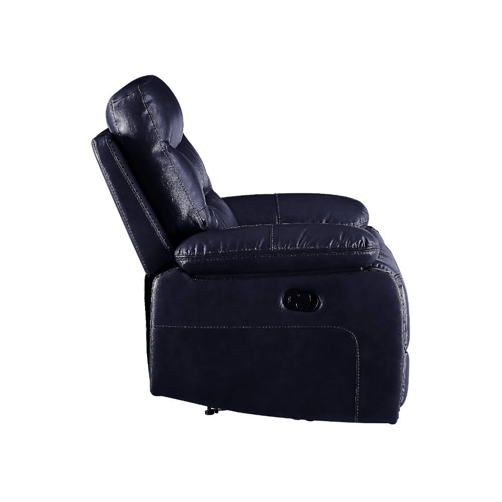 Aashi - Motion Recliner - Navy Leather-Gel Match