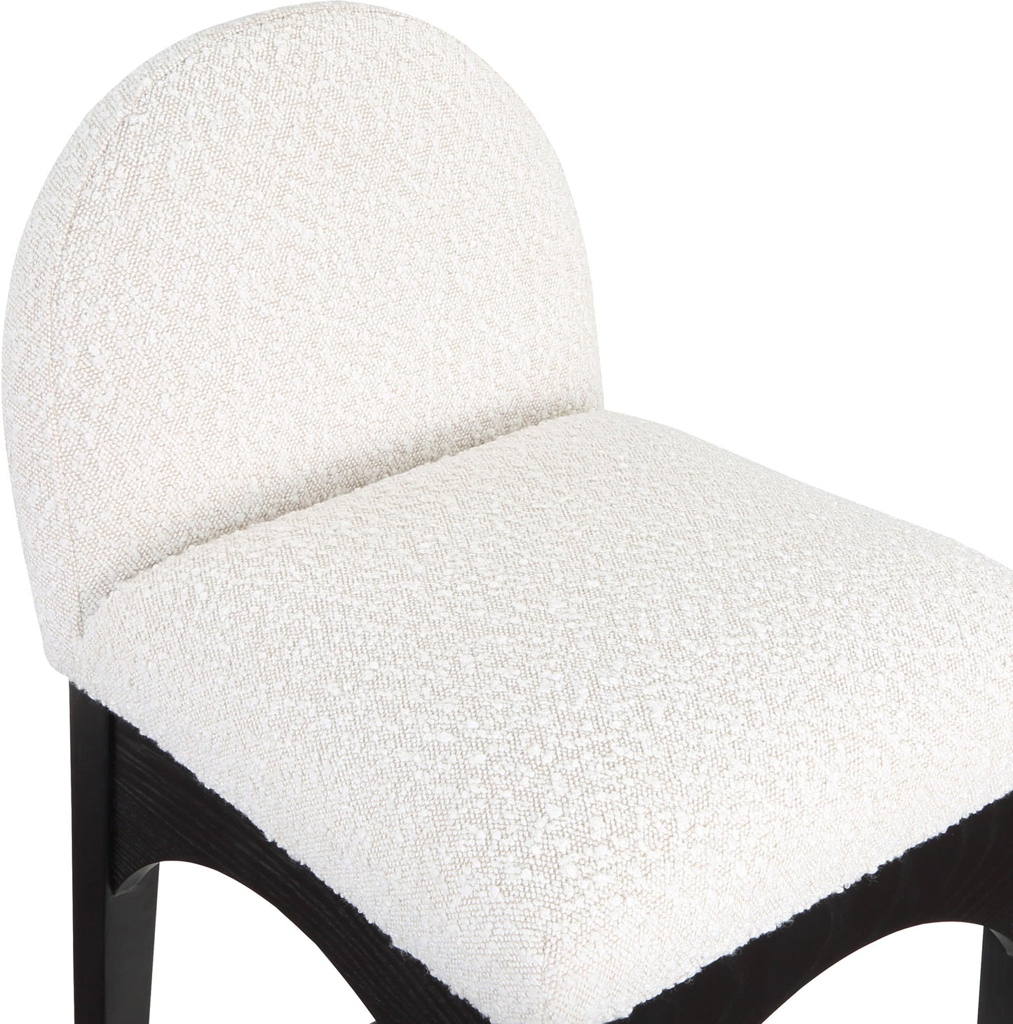 Waldorf - Boucle Stool With Black Legs